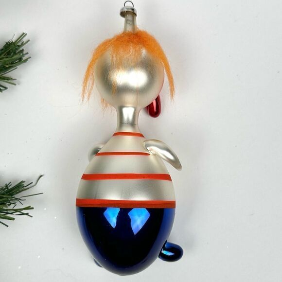 Mouth Blown Italy Hand Painted Glass Christmas Ornament Clown With Big Nose - Picture 5 of 10